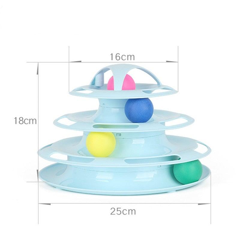 Interactive Cat Toy Set | Track Tower & Motion Fish Toys