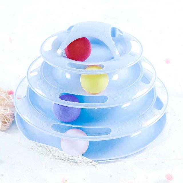 Interactive Cat Toy Set | Track Tower & Motion Fish Toys