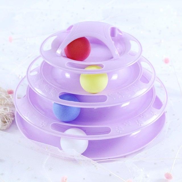 Interactive Cat Toy Set | Track Tower & Motion Fish Toys