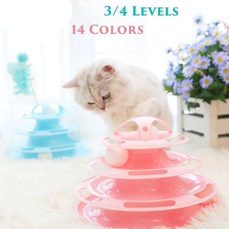 Interactive Cat Toy Set | Track Tower & Motion Fish Toys