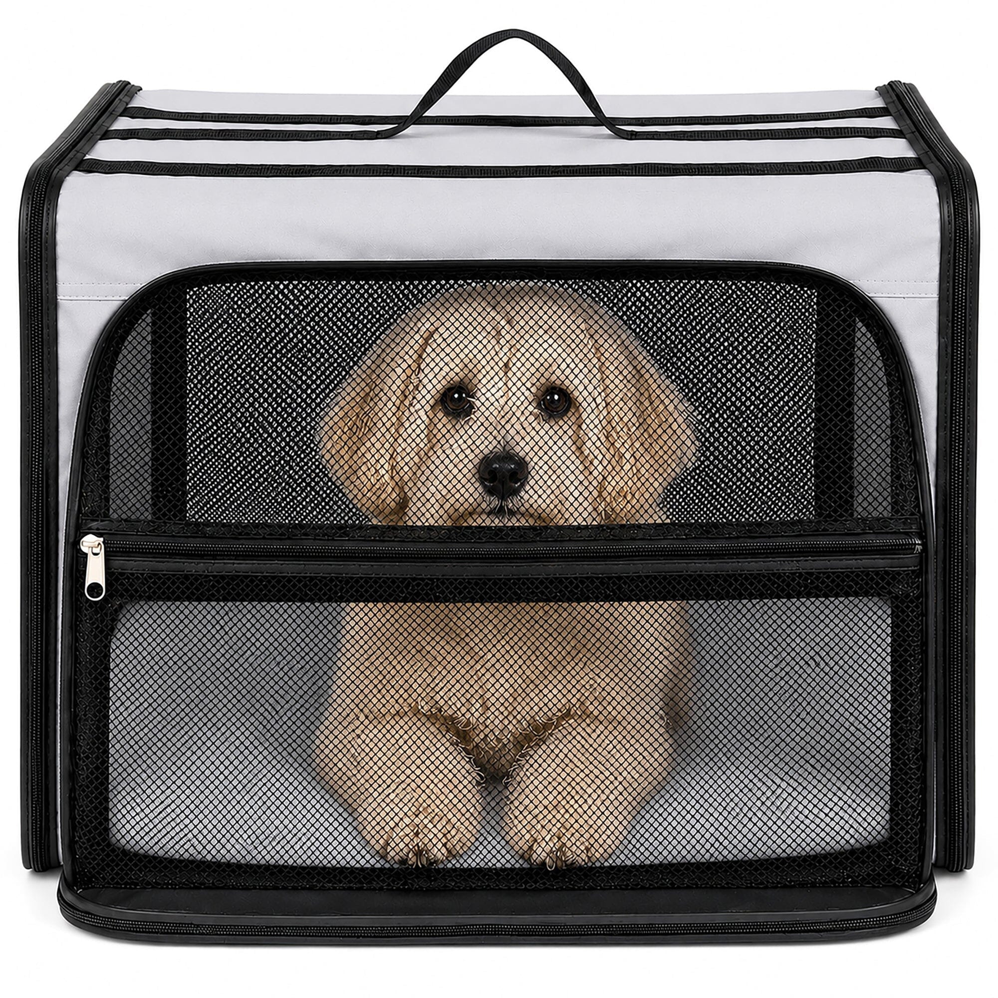 Expandable Folding Pet Crate | Lightweight Dog Carrier House