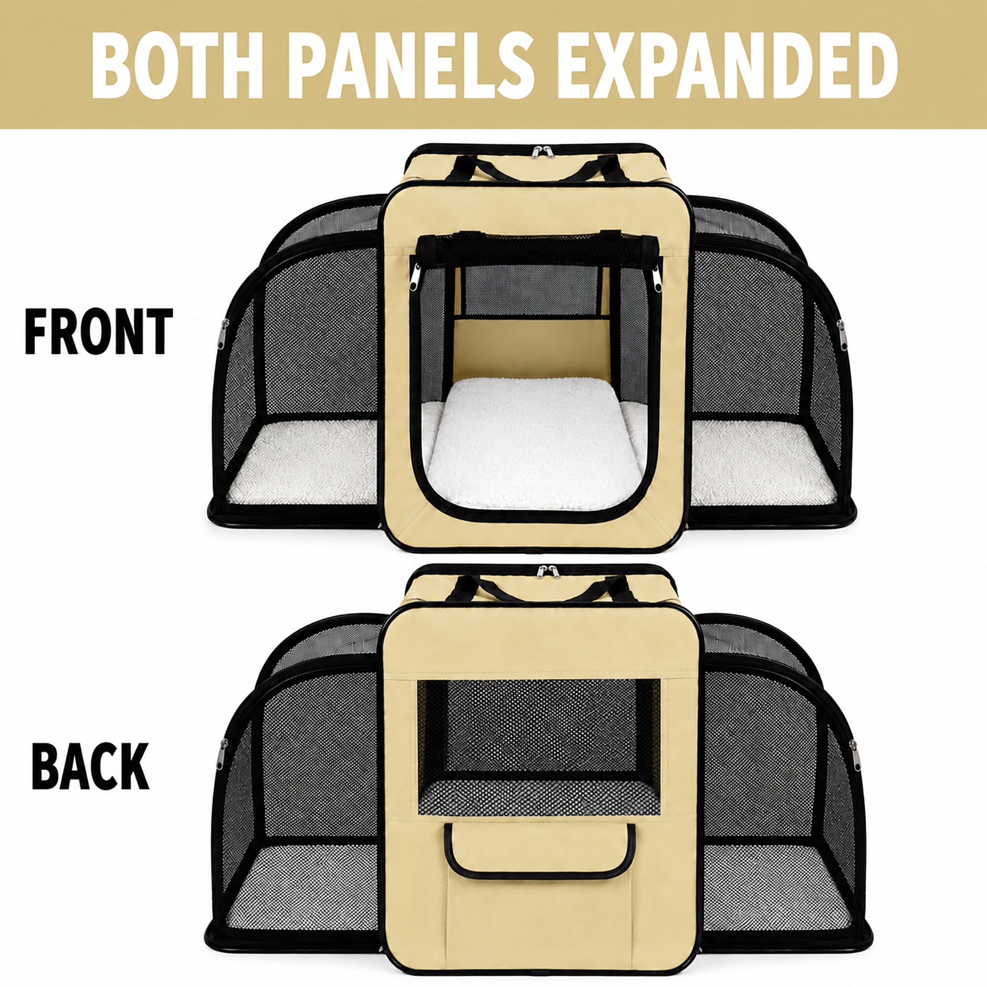 Expandable Folding Pet Crate | Lightweight Dog Carrier House