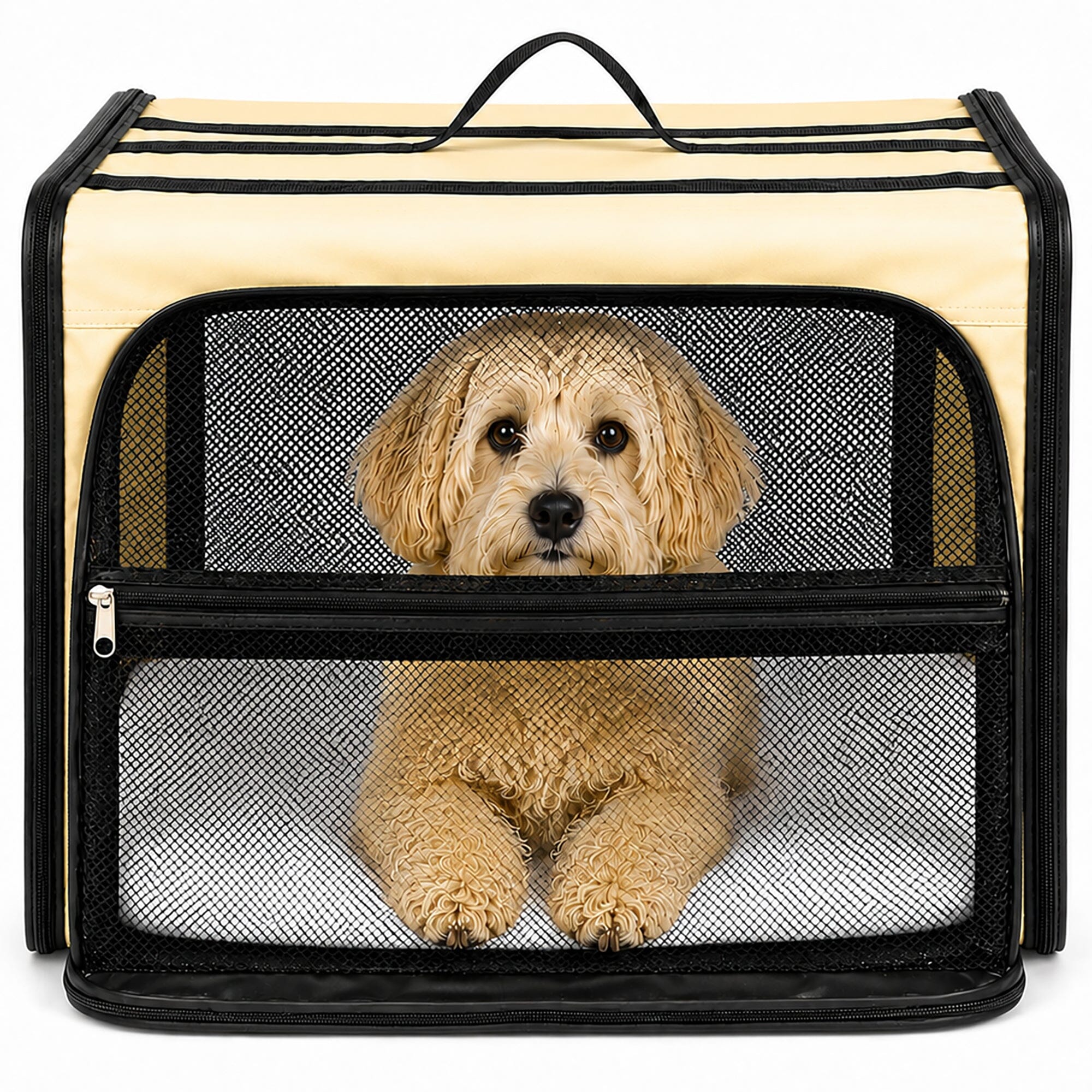 Expandable Folding Pet Crate | Lightweight Dog Carrier House