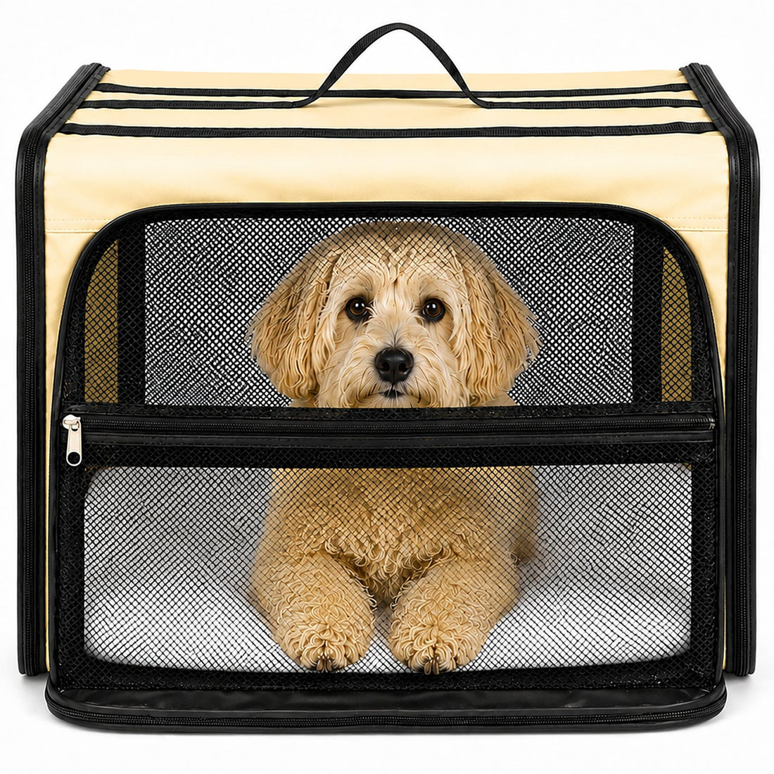 Expandable Folding Pet Crate | Lightweight Dog Carrier House