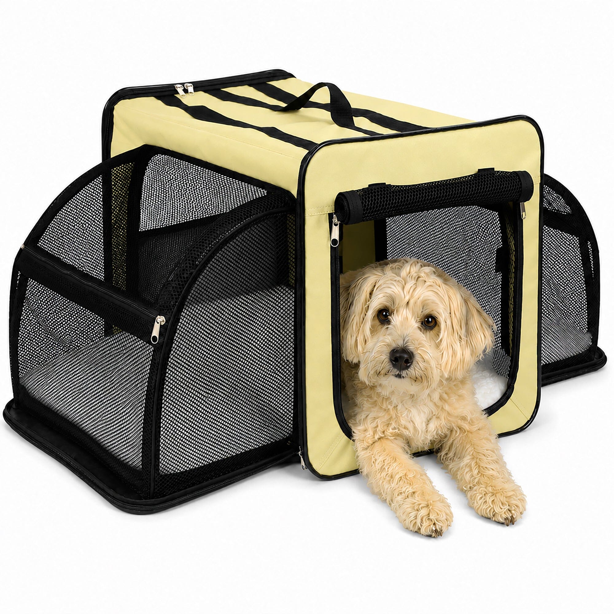 Expandable Folding Pet Crate | Lightweight Dog Carrier House